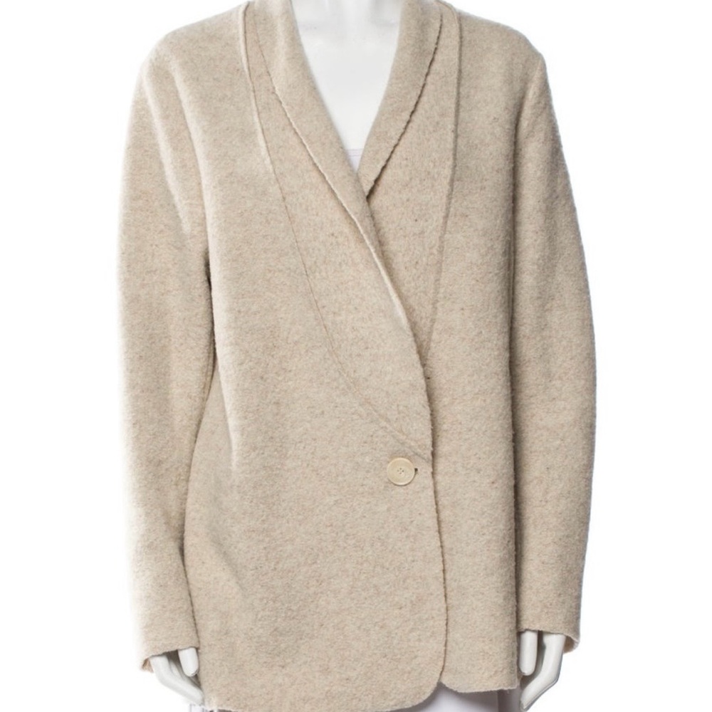Stella McCartney Beige Wool Blend Shawl Jacket Size 40